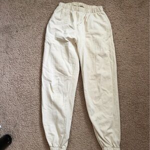 Cream John Galt cuffed sweatpants